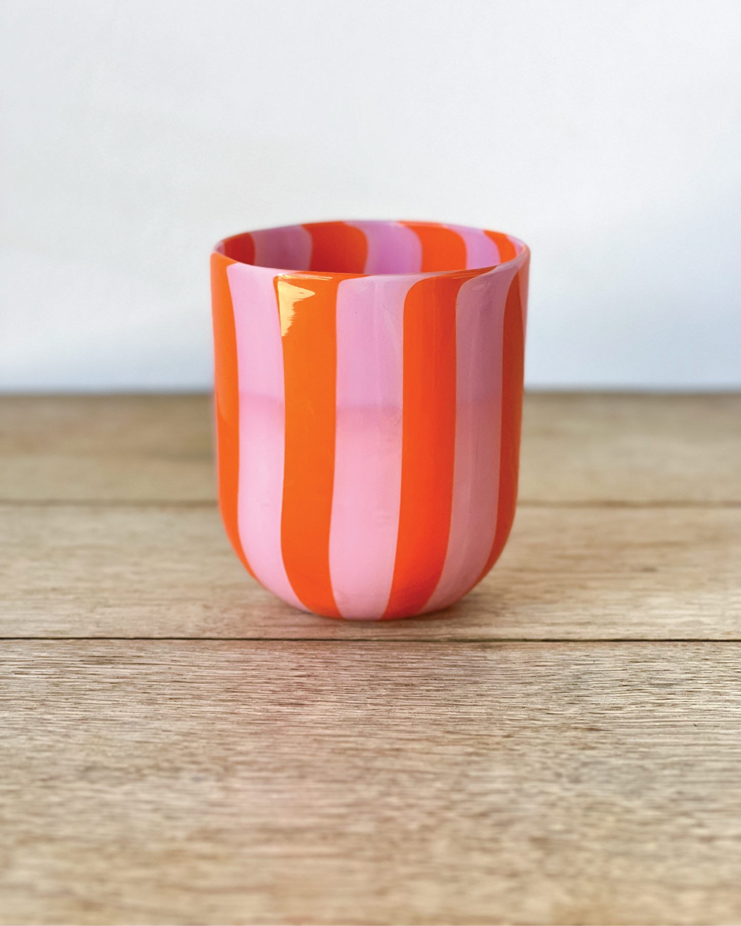 Opaque Murano Cane Glass Tumbler