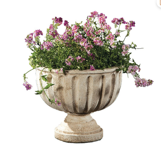 Elegant Earth Planter Fluted Urn French Wax