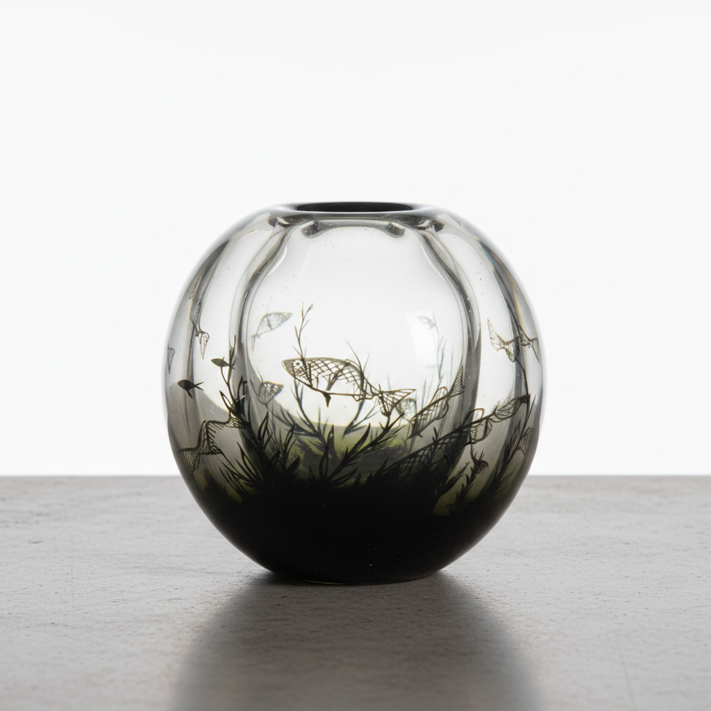 Edward Hald Glass Fish Vessel