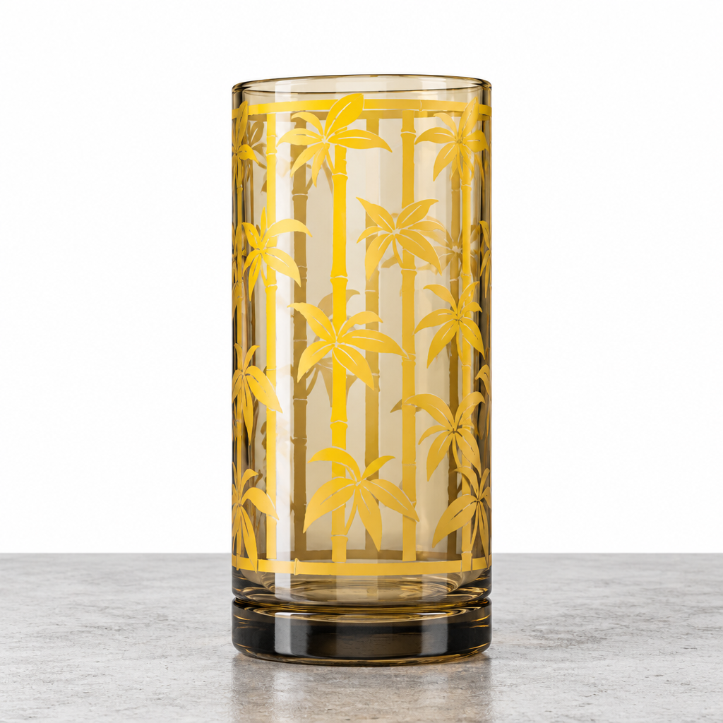 Vintage Bamboo Highball Glasses