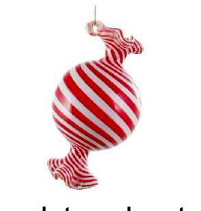 Glass Candy Ornament