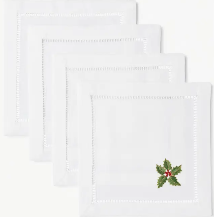 Embroidered Cocktail Napkins