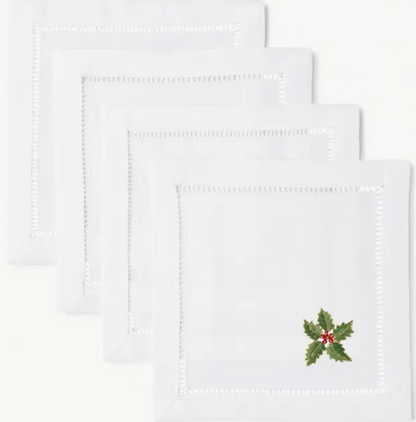 Embroidered Cocktail Napkins