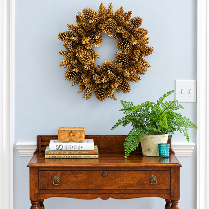 Gold Pinecone Wreaths | Pre-Order Yours Today