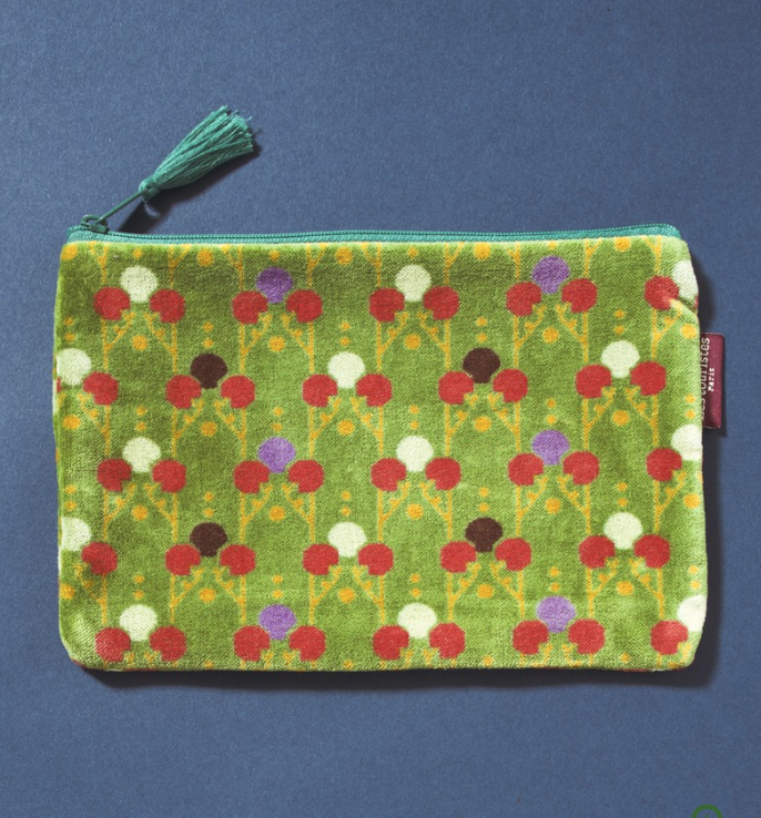Velour Zippered Pouch