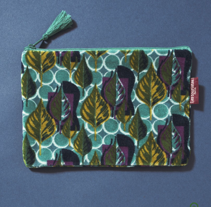 Velour Zippered Pouch