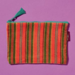 Velour Zippered Pouch