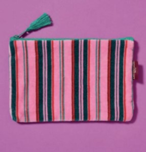 Velour Zippered Pouch