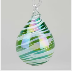 Spearmint Glass Ornament