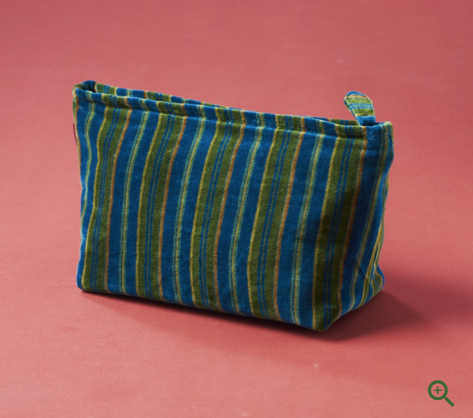 Large Velour Zippered Bag
