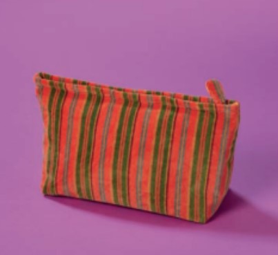 Large Velour Zippered Bag