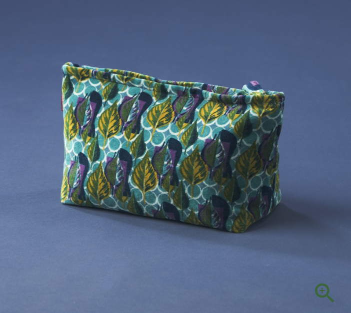 Large Velour Zippered Bag