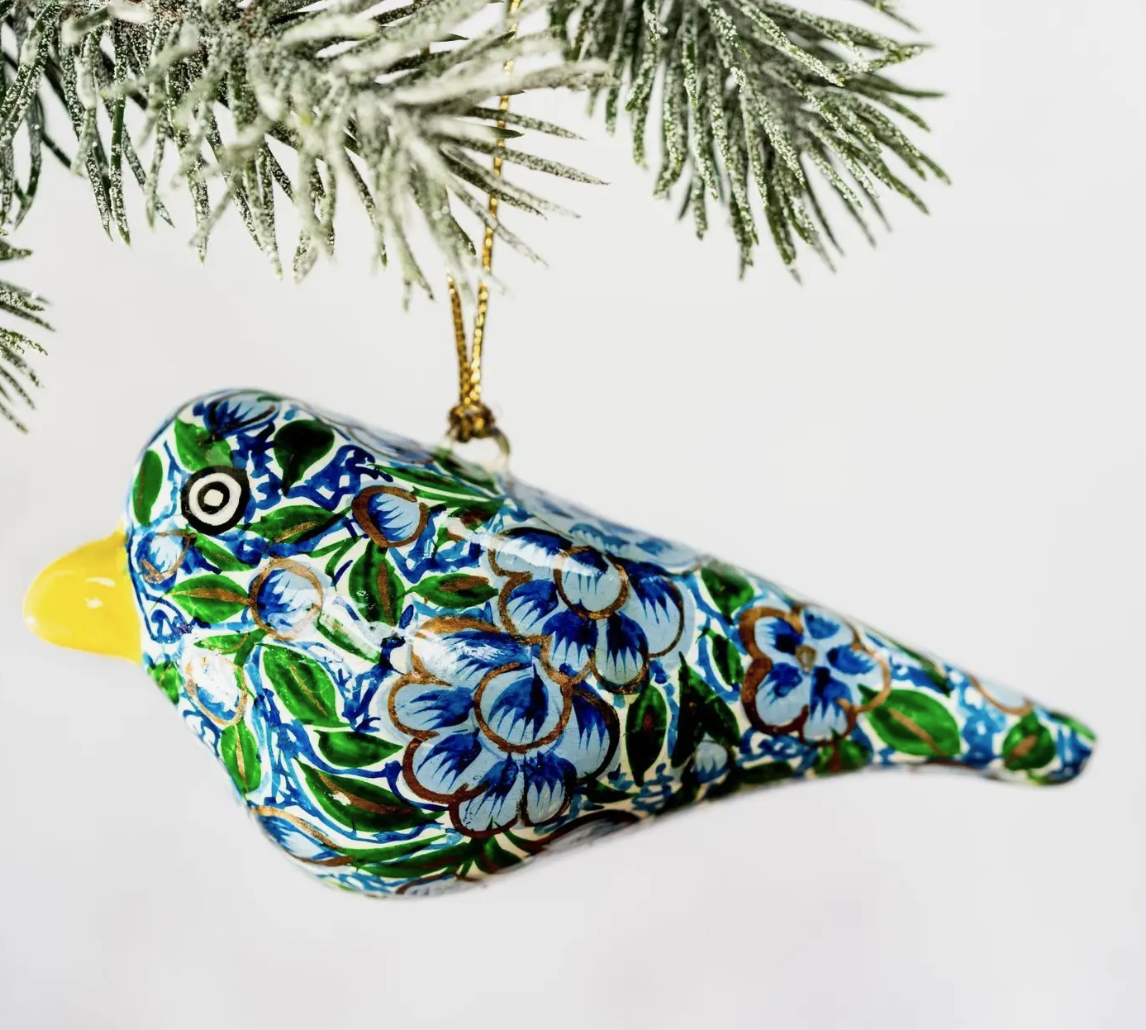Floral Bird Ornament