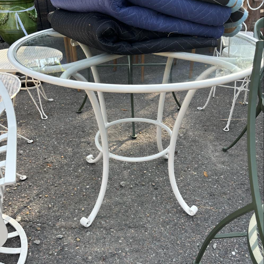 5 Piece Vintage Twisted Iron Patio Dining Set