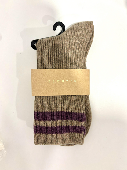 Women's Striped Cashmere Socks