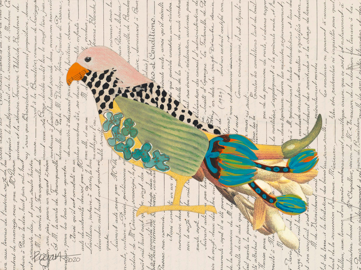 Framed Archival Bird Print by Brenda Bogart
