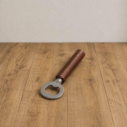 Hand Stitched Leather Bottle Opener