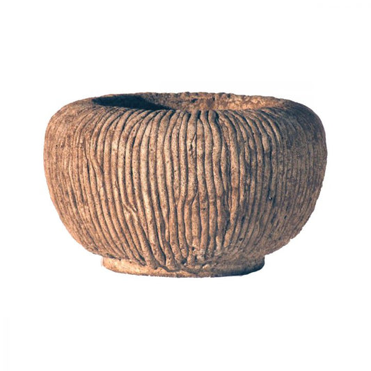 Elegant Earth Planter Faux Bois Bowl Moss