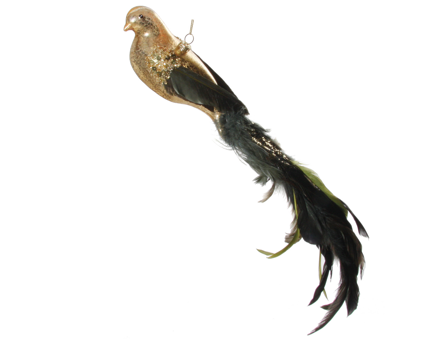 Glass Bird w/ Feather Tail