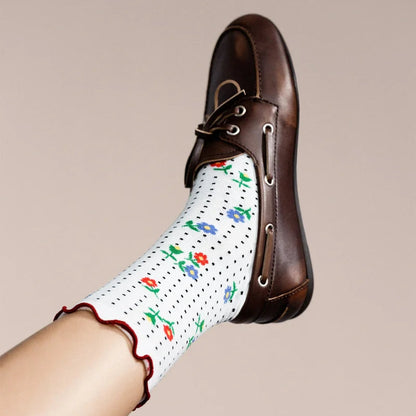 Dottie Floral Crew Sock