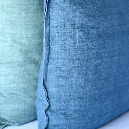 Solid Linen Double Flange Pillows