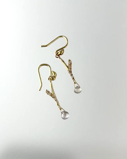 Icelandic Birch Dew Drop Earrings