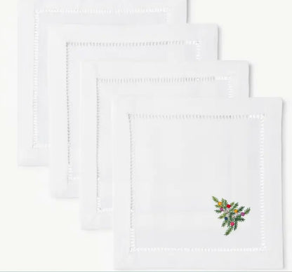 Embroidered Cocktail Napkins